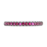 0.32ct 14k White Gold Ruby Lady's Band